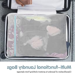 Grote Waszakken Set van 2 - 60 x 80 cm Wasnetten voor Kleding, Handdoeken en Dekens — thumbnail 4
