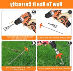 12 Stuks Schroefstijl Tentpinnen van 20 cm, Sterke Stalen Grondankers voor Kamperen, Buitenactiviteiten en Tuingebruik — thumbnail 3