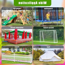Grondanker voor Trampoline en Tent, 50 cm, Spiral, 4 Stuks, Geschikt voor Schommel, Carport en Tuinhek met Bevestigingsplaat en Ring — thumbnail 2