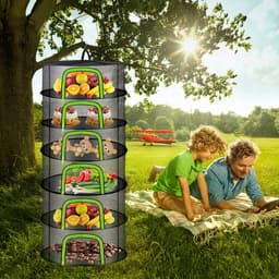 Kruidendroognet - Opvouwbaar Droognet - 6 Lagen & U-vormige Ritssluiting - 60CM - Beschermt tegen Vogels & Snel Drogend - Voor Tuin, Balkon & Keuken — thumbnail 5