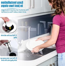 Verwijderbare wastafelkappen, duurzame filters voor badkamer en keuken, insectenbescherming en geurfilter, set van 2 — thumbnail 3