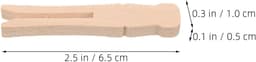 Houten Wasknijpers - Decoratieve Clips - Kleding Drogen - Zonder Veer - 30 Stuks - Natuurlijk Bruin — thumbnail 5