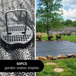 ZEYNOMAX- Grondankers Antiroest - 50 Stuks - Bevestigingsankers Tuin - U-vormig - Staal met Verzinkte Behandeling - Geschikt voor Onkruiddoek - Tuinankers — thumbnail 2