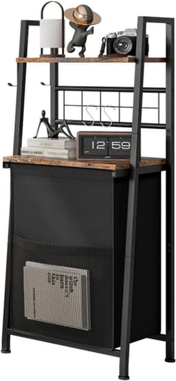 Wasmand met Plank en Uittrekbare Waszak - Ruimtebesparend & Multifunctioneel - Metalen Frame + Oxford Stof - 50L Capaciteit - Was Sorteer Systeem Badkamer Slaapkamer - Wasmand Kast Organizer — thumbnail 1