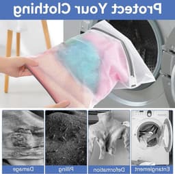 Set van 4 robuuste wasnetten voor wasmachine met verborgen ritssluitingen, ideaal voor overhemden, beha's en babykleding (30 x 40 cm) — thumbnail 2