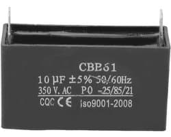 Dailygoods - CBB61 Condensator - Startcondensator Ventilatormotor - 350VAC 10UF - 2 Pin - Compact en Praktisch - Voor Ventilators en Motoren