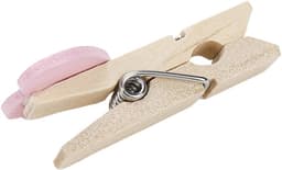 Wasknijpers Hartjes - Kleine Clips - Decoratie en Ambachten - Natuurlijk Hout - 100 Stuks - Roze — thumbnail 4