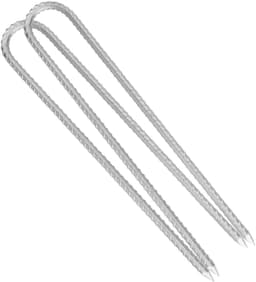 Dailygoods- Grondankers U-vormig 30 cm - Stabiele Haringen - Verzinkt - Stormbestendig - Set van 8 - Geschikt voor Trampoline/Camping - Tentharingen — thumbnail 4
