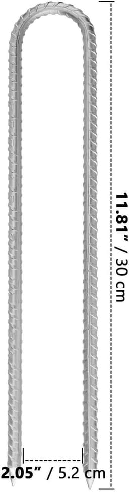 Dailygoods- Grondankers 30 cm - 8 Stuks - Verzonken Haringen - Beitelpunt - Antislip Haak - Geschikt voor Tenten en Hekken - Tentankers — thumbnail 2