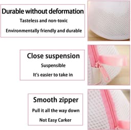 Dailygoods- Waszak met Rits - Waszakje BH - Waszakken voor Wasgoed - Dacron - Beschermd tijdens Wassen - Verkrijgbaar in Meerdere Kleuren — thumbnail 3