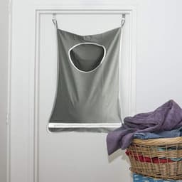 Dailygoods- Wasmand met Deksel - Wasmand 2 Vakken - Wasmand voor Deur - Waszak - Waterdichte Wasmand - Ruime Capaciteit 77x50 cm — thumbnail 4