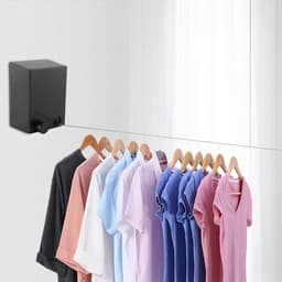 Kledinglijn Binnen - Drooglijn - Kleding Drogen - Uitschuifbaar - 47 m - Zilver — thumbnail 3