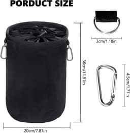 Dailygoods- Wasknijperhouder - Opbergtas - Waterdicht - Lichtgewicht - Duurzaam - 20 cm hoog / 28 cm diameter - Opbergzak — thumbnail 4