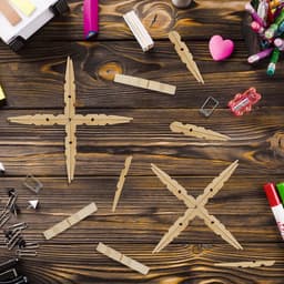 Houten Was Knijpers - Kledinghangers - Kleding Drogen - Milieuvriendelijk Materiaal - 100 Stuks - Natuurlijk Hout — thumbnail 3
