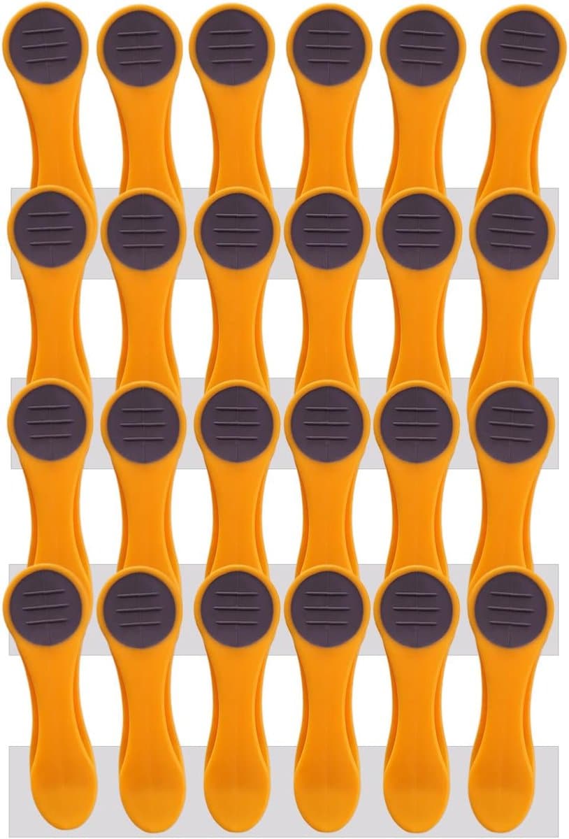 Wasknijpers - Wasclips - Kleding Drogen - Softgrip Bescherming - 24 Stuks - Geel Oranje — afbeelding 1
