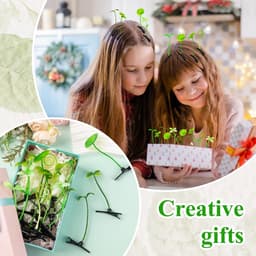 50 stuks spruitclips klein gras haarspeldjes bonenstijl plant haarspelden spruit haarclips haaraccessoires cadeau voor vrouwen meisjes kinderen feest school (gras) — thumbnail 4