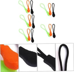LALAFINA 15 Pieces Zipper Puller Black Green Pullers for Clothes Backpacks Travel Suitcases Easy To Install To Remove Accessories — thumbnail 5