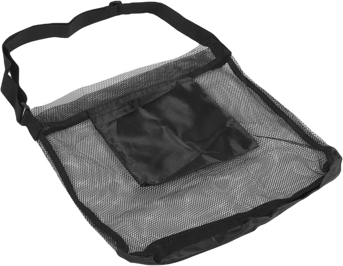 Paddenstoelenplukzak Gaas - Foerageertas Polyester - Bessen Verzamelen - Lichtgewicht Ademend - 43x43cm - Zwart — afbeelding 1