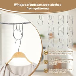 Intrekbare Waslijn - Dubbele Waslijn Binnen - Kleding Drogen - Niet-doorzakken Ontwerp - 84 m - Wit — thumbnail 2