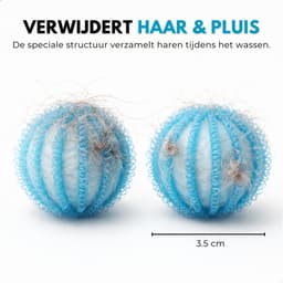 Boncy® Drogerballen 8 stuks Blauw - Droger Ballen Haarverwijderaar voor Wasdrogers & Wasmachine - Haarvanger Wasbollen - Anti Haar Droogballen - Wasdrogerballen - Wasballen Pluizenverwijderaar Huisdieren Wasmachine Pluis Wasbol — thumbnail 2