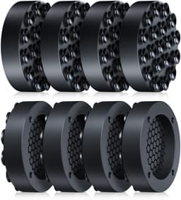8-delige set anti-vibratie pads voor wasmachine en droger - Sterke zuignappen, antislip en geluidsdempende pads, voorkomen dat de wasmachine verschuift en beschermen de vloer - Zwart — thumbnail 1