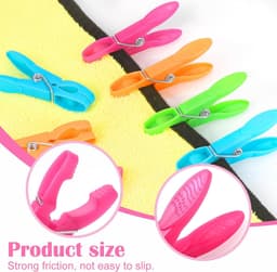 Wasknijpers set - Kleding klemmen - Kleding drogen - Windbestendig sterk - 48 stuks - Gekleurd — thumbnail 5