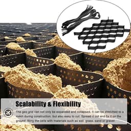 Stabilisator Geogrid - Flexibel Gridsysteem - Ondergrond Stabiliseren - Intrekbaar Ontwerp - 6x6 Meter — thumbnail 3