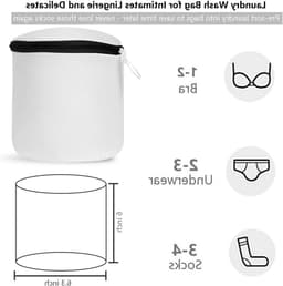 Waszak voor Bh's en Kleding, Herbruikbare Mesh Waszak met Rits voor Wasmachine, Set van 3, Ideaal voor Ondergoed, Sokken en Babykleding — thumbnail 5