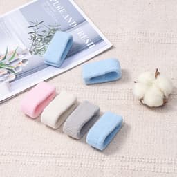 Set van 12 dekbedklemmen, met zachte bandjes en antislip-veerklemmen, voor het vastzetten van dekbedden (wit) — thumbnail 1