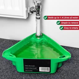 Radiator Afvoerbak - Water Opvangbak - Verwarmingsbuizen Drogen - Flexibele Rubber Constructie - 1.4 Liter - Groen — thumbnail 3