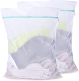 Herbruikbare Waszakken 60x80cm - 2 Stuks Mesh Waszakken met Rits voor Ondergoed, Truien en Kleding - Ideaal voor Wasmachine en Reisorganisatie — thumbnail 1