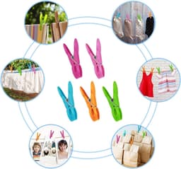 150 Stuks Wasknijpers Antislip, Vuilafstotend en Windbestendig voor Kleding Hangers en Racks — thumbnail 3