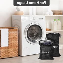 Waterdichte Waszakken Set van 4, 3 Maten voor Vuile Kleding, Ideaal voor Zwemmen, Yoga en Reizen, Vouwbare Waszakken voor Gezinnen — thumbnail 2