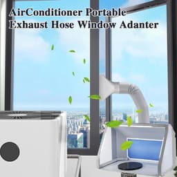 Afvoerslang Airco - Slang Adapter - Mobiele Airco - Plat Ontwerp - 100 mm Diameter - Wit — thumbnail 2