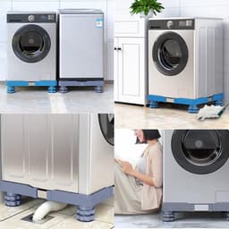 Apparaten Verhoger - Onderstel Standaard - Wasmachine Koelkast - Verstelbaar Anti-Vibratie - 50-62 cm - Grijs — thumbnail 3