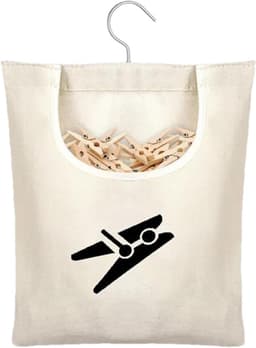 Wasknijper Organizer - Opberger Kleding - Wassen en Opbergen - Grote Capaciteit - 28 x 32 cm - Grijs — thumbnail 1