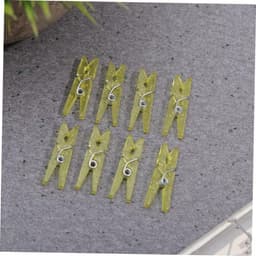 Mini Wasknijpers - Kleine Clips - Huisdecoratie Knutselen - Veerbelaste Klem - 100 Stuks - Geel — thumbnail 5