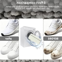 2 x Dikke Waszakken voor Wasmachine, Wit, Herbruikbaar, Anti-deformatie, 360° Reiniging, Verborgen Rits, Geschikt voor Sportschoenen en Kleding — thumbnail 3