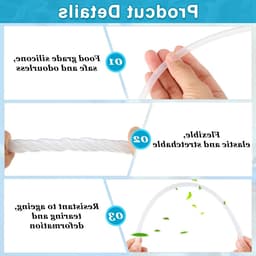 Siliconen waterslang - Flexibel - Voedselveilig - Transparant - Wateroverdracht - 4m lengte - 4mm x 6mm - Pompbuizen - Heldere siliconen slang. — thumbnail 2