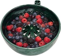 Waskom Groentereiniger - Fruit spinner - Hygiënisch Bereiden - Zacht wervelend ontwerp - 15x15x8 cm - Bosgroen — thumbnail 1