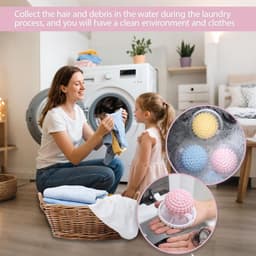 3-delige Wasmachine Haarfilter Set – Drijvende Waszak Anti-Huisdierhaar – Herbruikbare Pluis- en Vuilvanger voor Wasmachine — thumbnail 2
