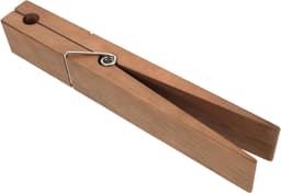 Houten Wasknijper - Kledingklem Badkamer - Kleding Drogen - Gladde Afwerking - 30 cm Lengte - Koffie — thumbnail 1