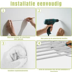 REN®roogrek - Wasrek - Droogrek- Wit -11cm x 80cm x 41cm — thumbnail 2