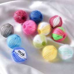 6 Pcs Wasballen voor Tumble Dryer - Herbruikbare Riemverwijderaar - Ballen voor Minder Statics en Zachte Kleding met Minder Kreukels (Multi-Color1) — thumbnail 2