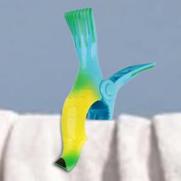 Strandhanddoekclips - Wasknijpers Houder - Handdoeken Vastzetten - Kleurrijke Vogelvorm - 14x9 cm - Papegaai Kleuren — thumbnail 3