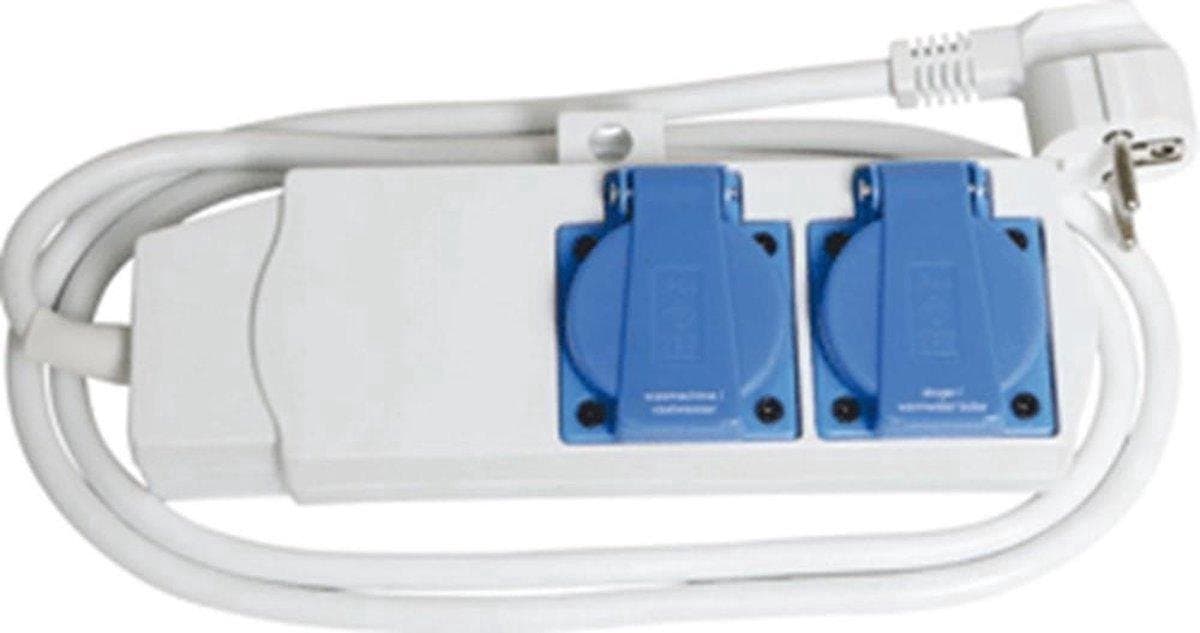 Wasmachine/droger stekkerdoos 2-voudig - 3x1.5mm - 1.5 meter — afbeelding 1
