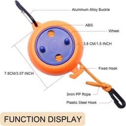 Uitschuifbare Waslijn - Waslijn Reis Waslijn - Kleding Drogen - Voorkomt Doorhangen - 8 Meter - Oranje — thumbnail 3