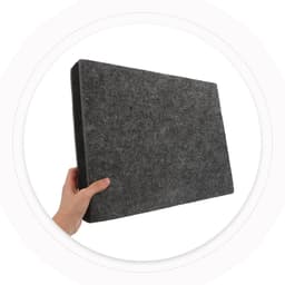 Geluiddempende Subwoofer Riser - Akoestisch Isolatiepad - Verbeteren Geluidskwaliteit - Trillingsabsorberend Platform - 30x20x5.2cm - Donkergrijs — thumbnail 3