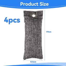 Dailygoods- Actieve Koolzakken 4 Stuks - Geurabsorbeerder - Herbruikbaar - Bamboehoutskool - Ademend - Duurzaam Materiaal - Geurabsorber — thumbnail 5