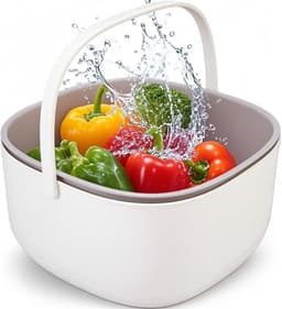Dailygoods- Wasmachine voor Groenten en Fruit - Levensmiddelreiniger - Ultrasone Technologie - 360 Graden Reiniging - Voedselveilig PP-Materiaal - Grote Opslagcapaciteit - Groentewasmachine — thumbnail 1